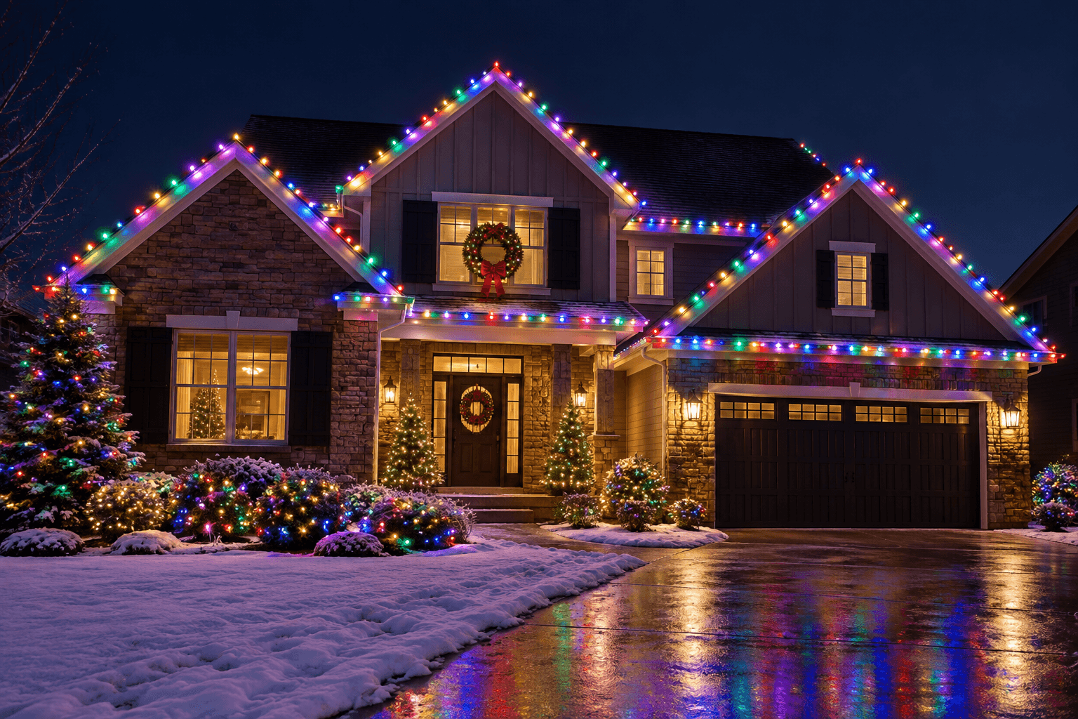 Holiday display holiday lighting project